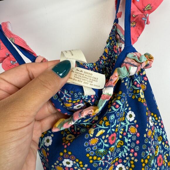 Matilda Jane Girls Wish You Were Here Maxi Long Dress Blue Floral Ruffled - 8 - Picture 5 of 9